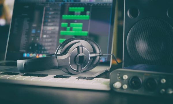 Home Audio Studio Computer Music Sound Station portable set up w Home Audio Studio Computer Music Sound Station portable set up w